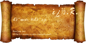 Ámon Róza névjegykártya