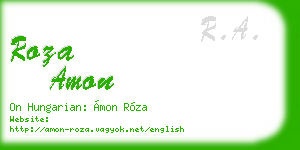 roza amon business card